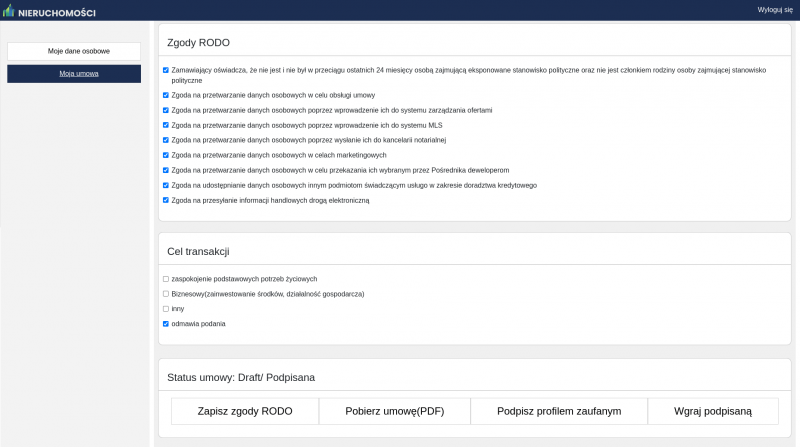 System dla biur nieruchomości edycja rodo